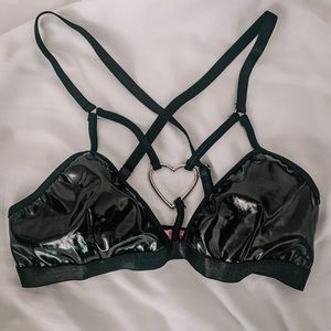 **SOLD**Faux Leather Bralette